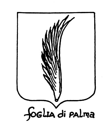 Imagem do termo heráldico: Foglia di palma